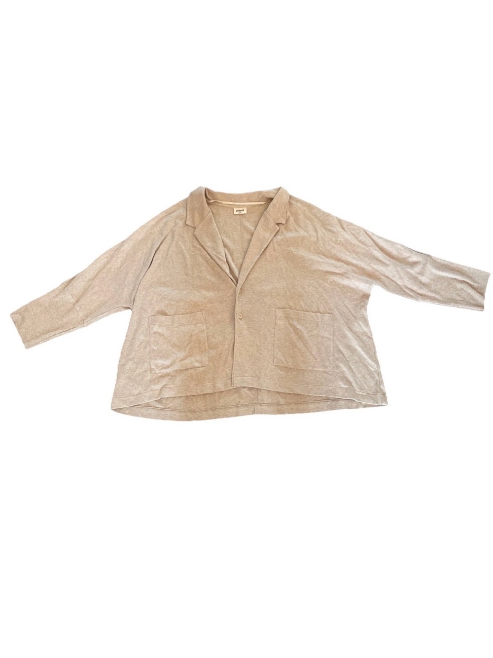 Pact Organic Cotton Airplane Travel Set Cardi Wide Leg Pant Oatmeal Heather 3XL - Picture 2 of 16
